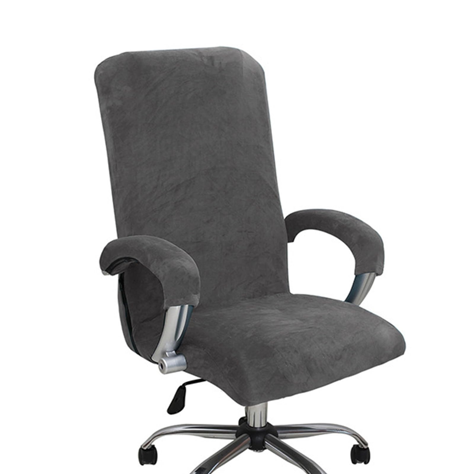 Xjdzineq Sturdy Polyester Silver Fleeces Chair Slipcovers Elastics for Dining Room Polyester Chair Slipcovers