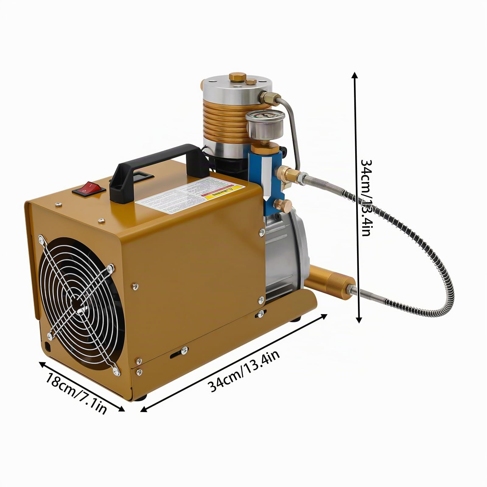 PCP Kompressor 300Bar Elektrische Hochdruck Luftkompressor Pumpe 220V Elektrische Pumpe für 0-6.8L, Paintball und Tauchflaschen Kompressor/Scuba luftkompressor