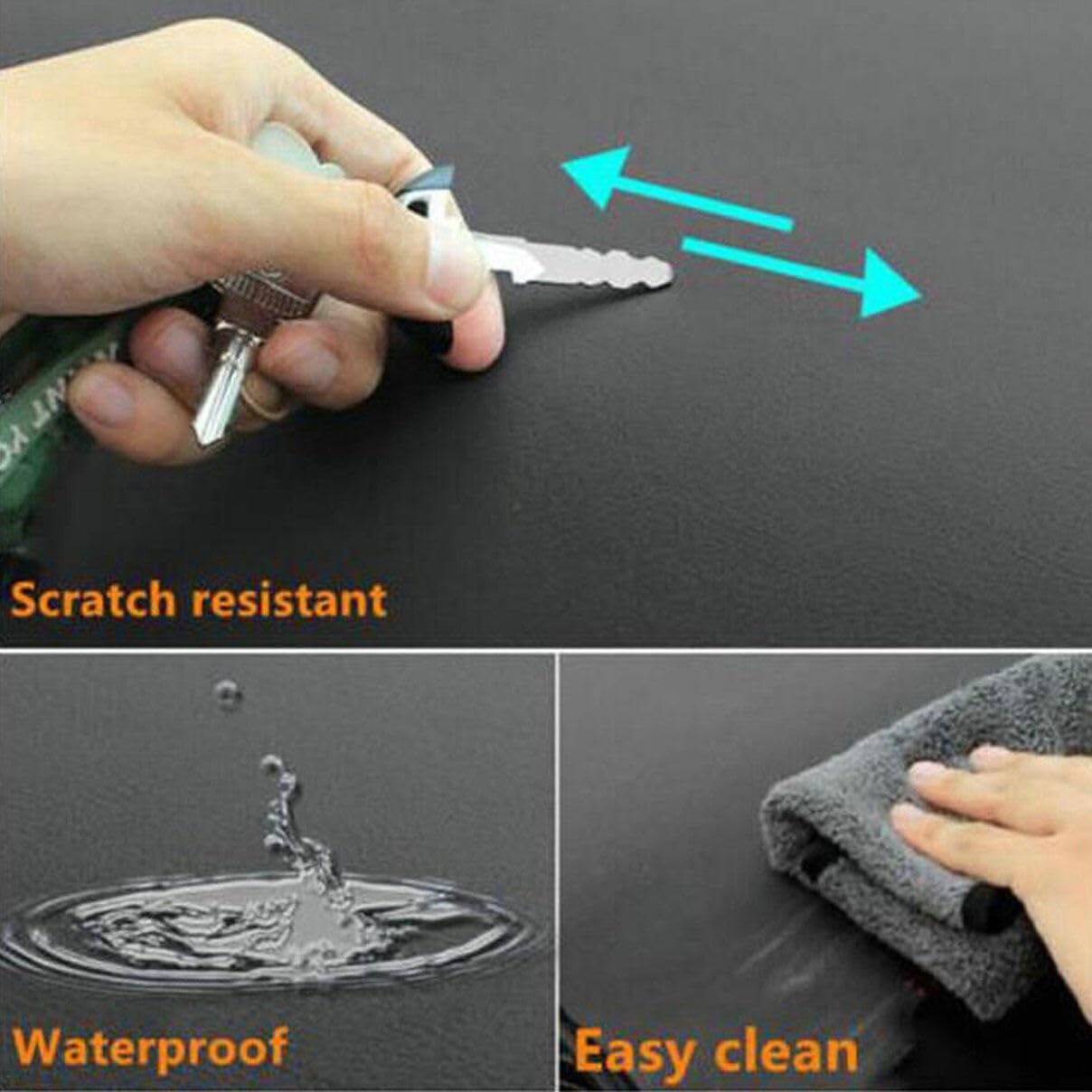 Dashboard Cover Leather Dash Cover Mat Pad Center Console Protector Sun Dash Mat for Mazda 3 2010 2011 2012 2013 Black