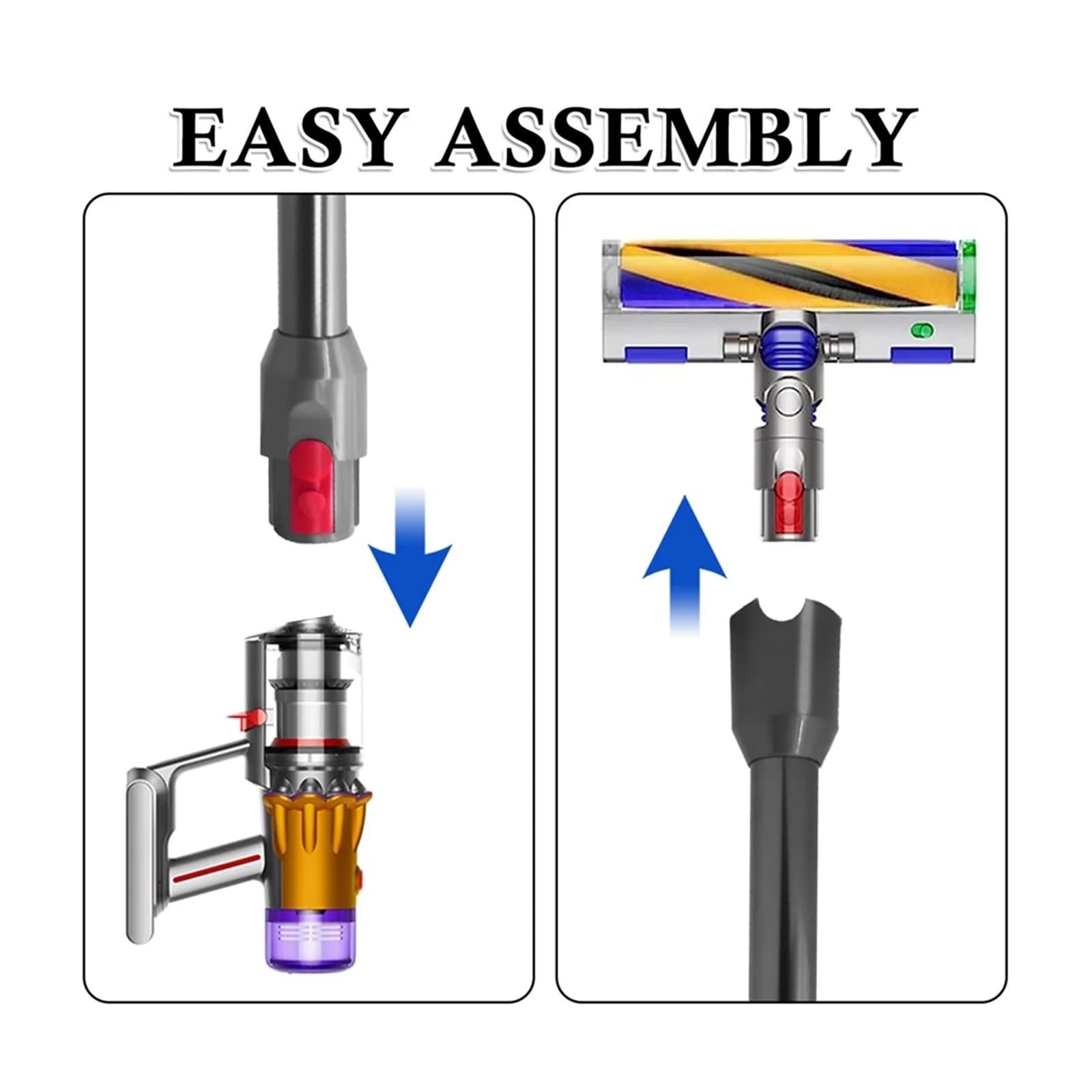 Replacement rod tube, Asta di prolunga, compatibile con aspirapolvere senza fili Dyson V10 Digital Slim/V12 Detect Slim, barra tubolare dritta a sgancio rapido-B,Suitable for home offices