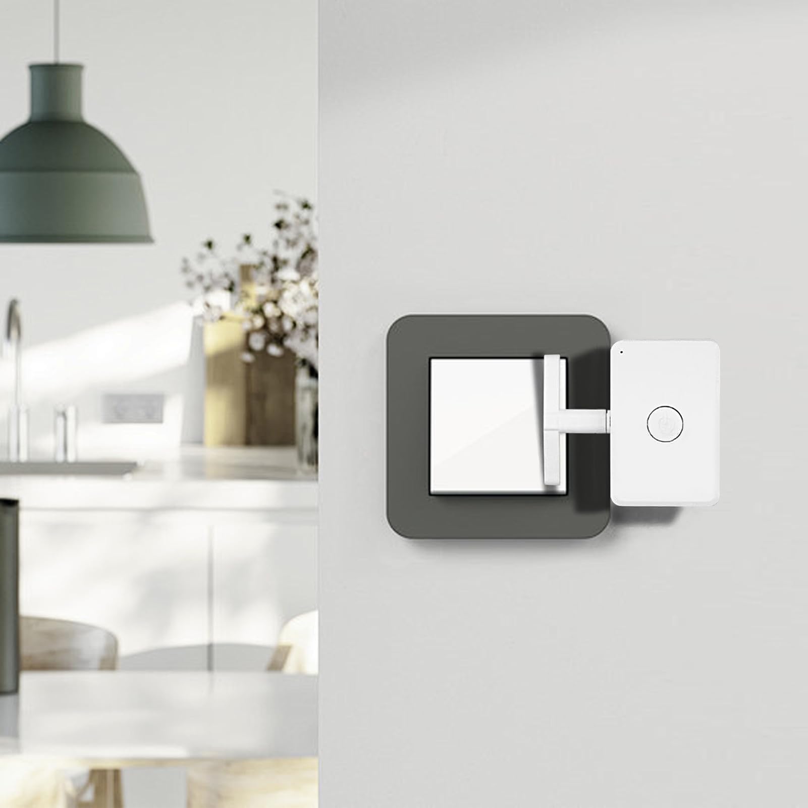 Premitore Pulsanti a Distanza Senza Cablaggio,Interruttore Luci a Distanza con Portata 10 Metri | Telecomando Dimmer Luci Automazione Casa per Camera Dormitorio Porta Auto Ventilatore Domestico