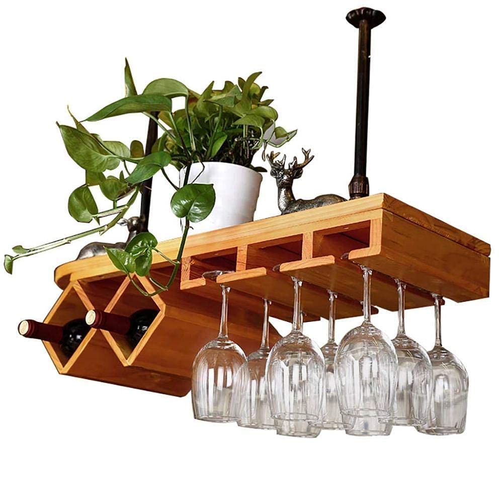 Présentoir suspendu en pin 80x28cm pour partager de grands crus