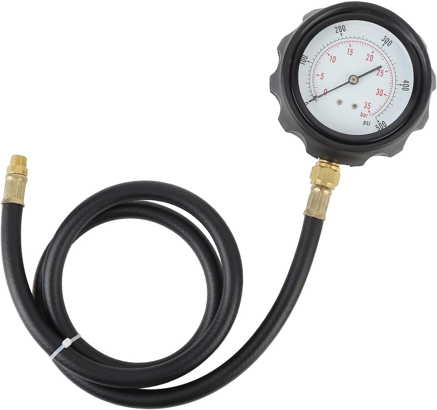 Engine Oil Pressure Tester Gauge, 0-500PSI Transmission Fluid Diagnostic Test Tool Kit with Brass Adapters, for Cars Motorcycles ATVs Trucks