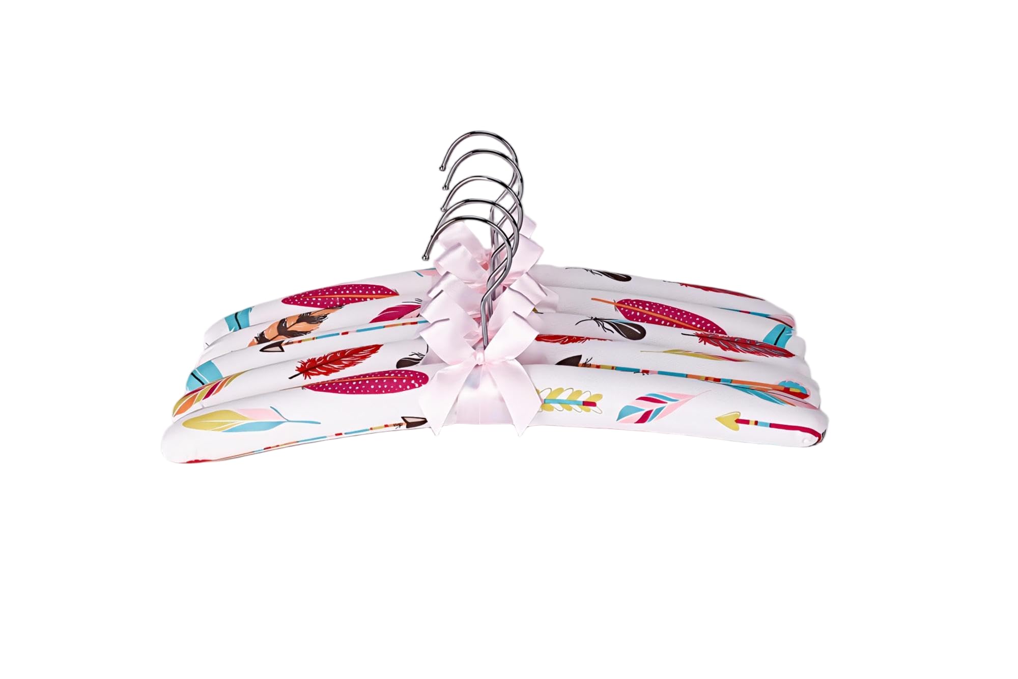 Xiabing Anti-Slip Satin Padded Clothes Hangers with Rotatable Hooks No Shoulder Bump for Women Heavy Sweaters Coats, Suits (5 - Image 2