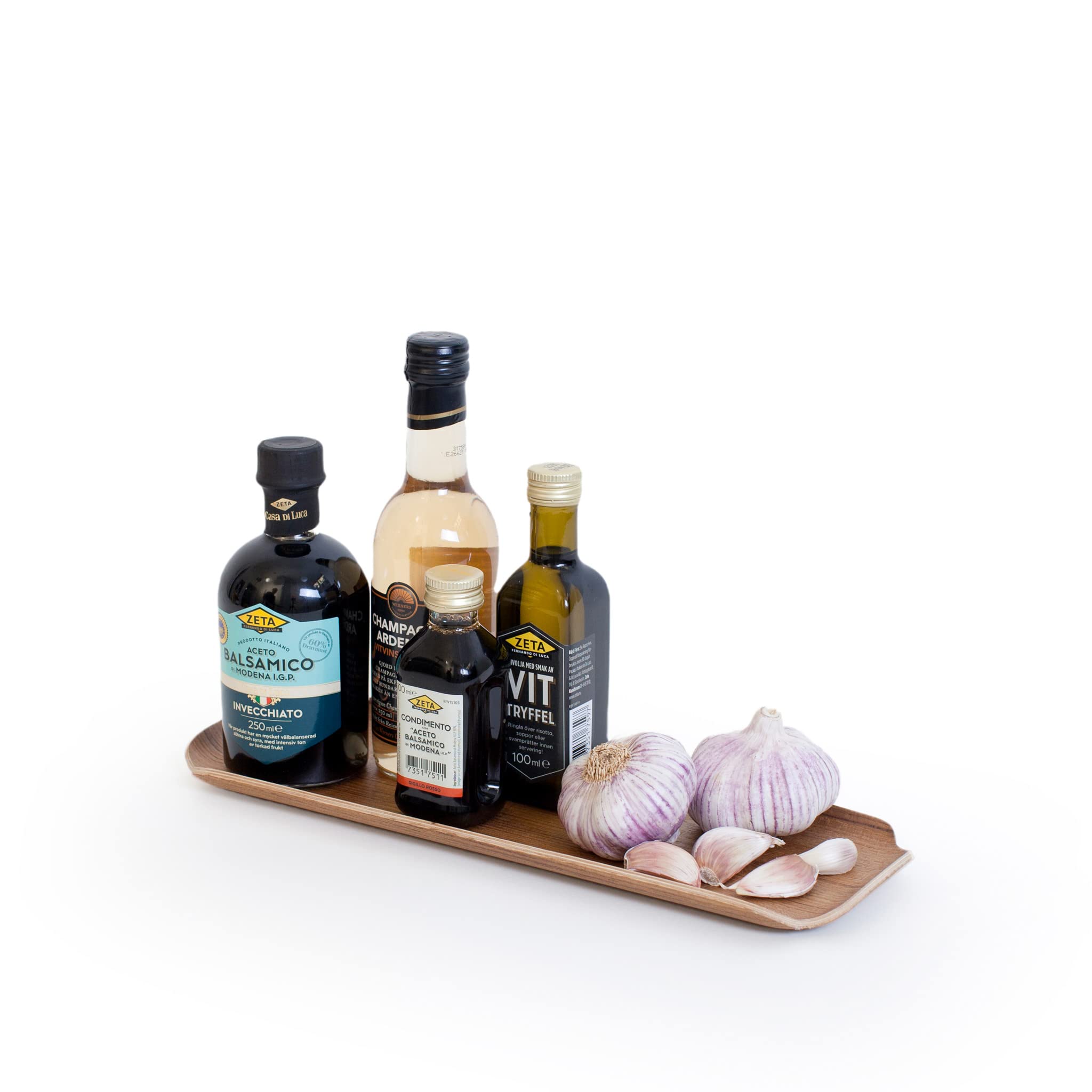 Bosign Natural Walnut Wood Oil & Waterproof Countertop Tray Leaf. Rectangular Serving Tray. Kitchen Organizer For Spices & Olive Oil. Platter For Breakfast, Coffee, Tea, Snacks, Cheese. Walnut Wood (33X 11X 1,5 Cm)
