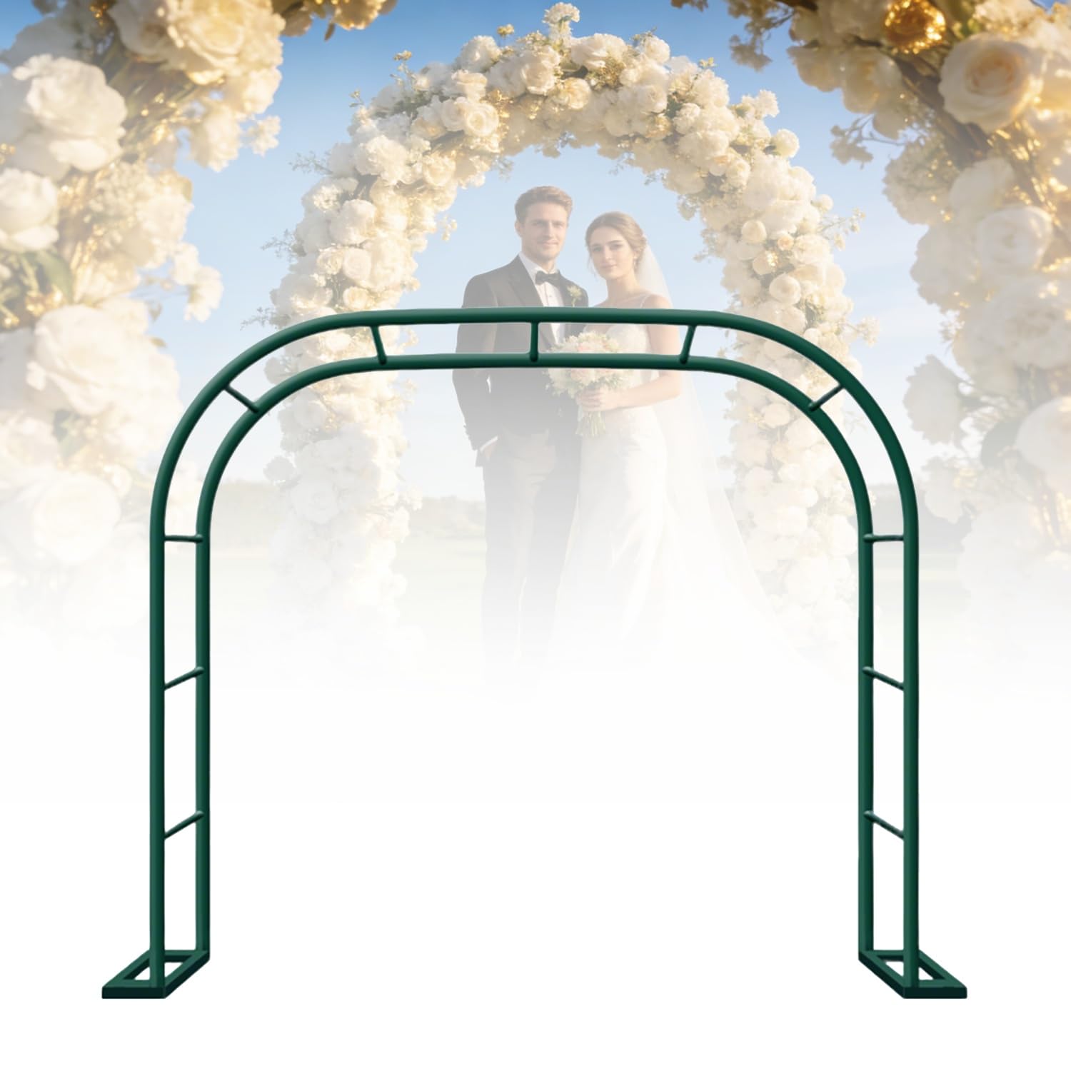 Arco de jardín con enrejado resistente a la intemperie para rosas