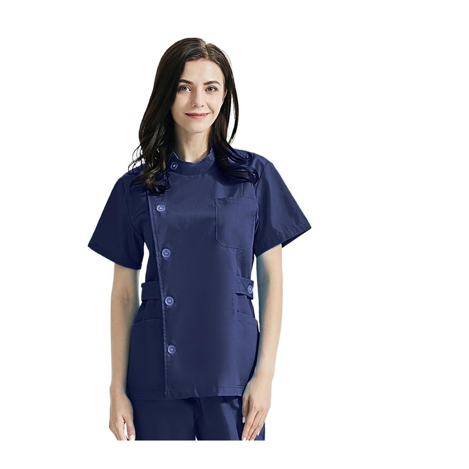 Uniformes Mujeres Servicio de Salud Enfermera Ropa de Trabajo Uniformes de SPA Precios de Mujeres Trajes(Deep Blue,XL)