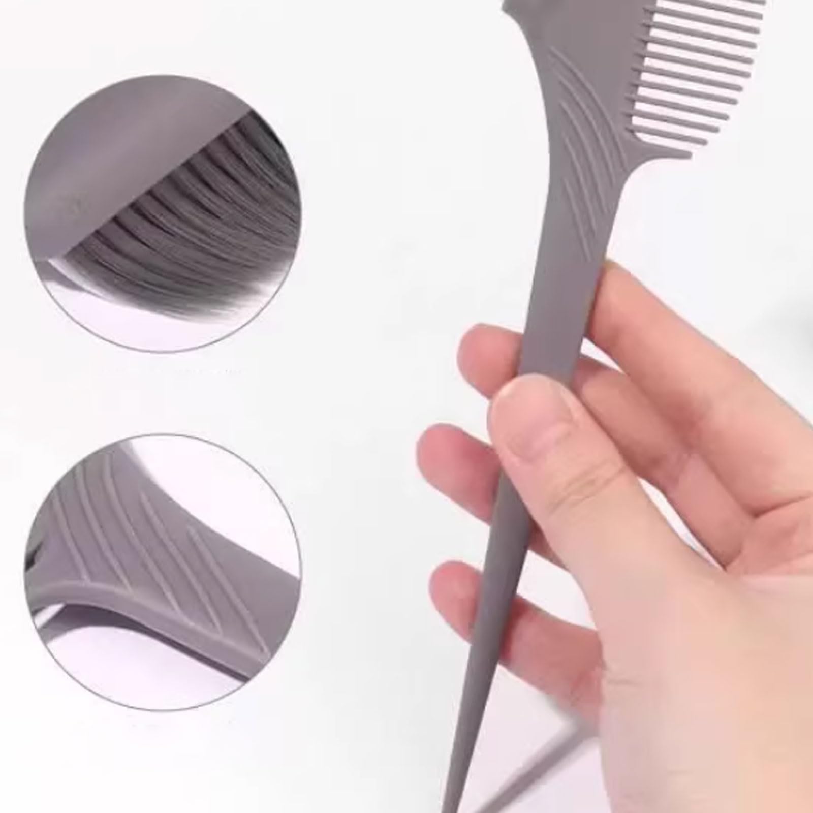 Léger Peigne en plastique for coloration et coiffure, brosse démêlante multifonctionnelle, peigne à queue pointue et douce multifonctionnel(Svart,2 pcs)