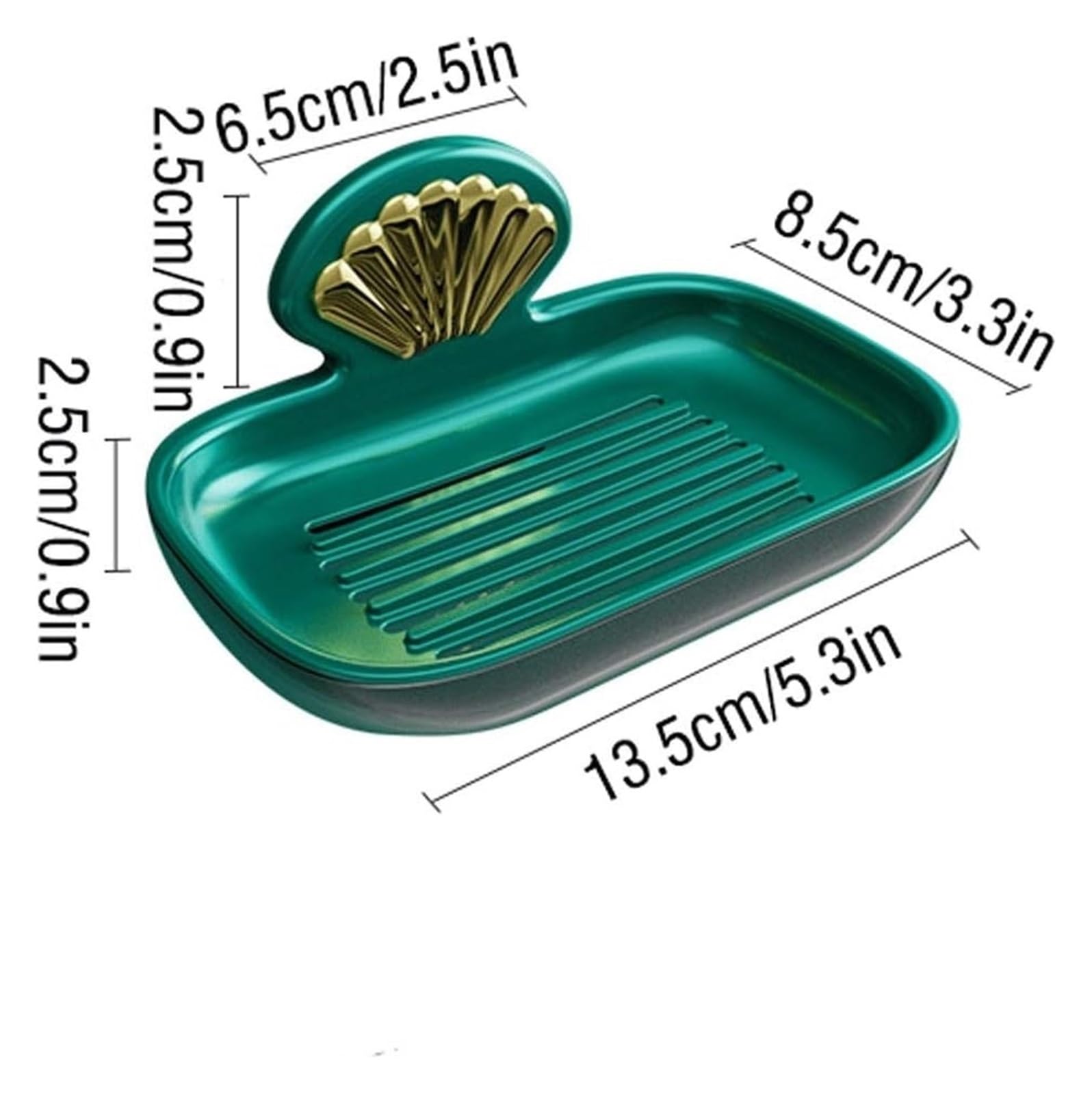 Jabonera Jabonera de Drenaje de plástico sin Perforaciones con Bandeja de Drenaje Independiente, Bandeja de Drenaje de jabón de Gran Capacidad montada en la Pared,(BLU,Pack of 2)