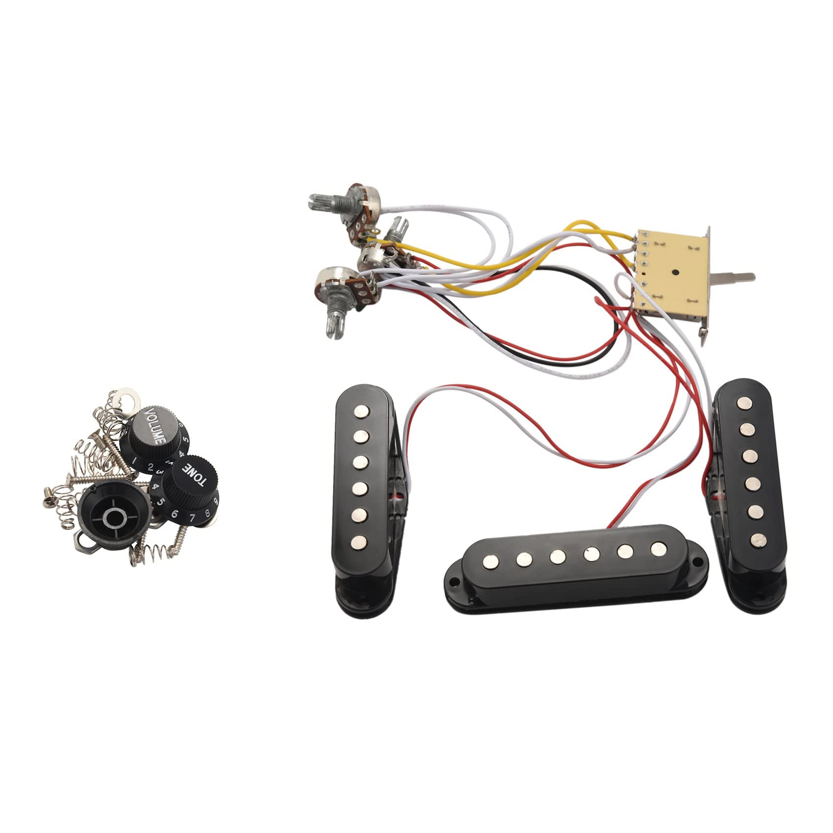 TSTS Harnais De Câblage De La Guitare Électrique Convertisseur De 5 Voies Préwired SSS Ramassage pour St Kit Faisceau câbles Guitare