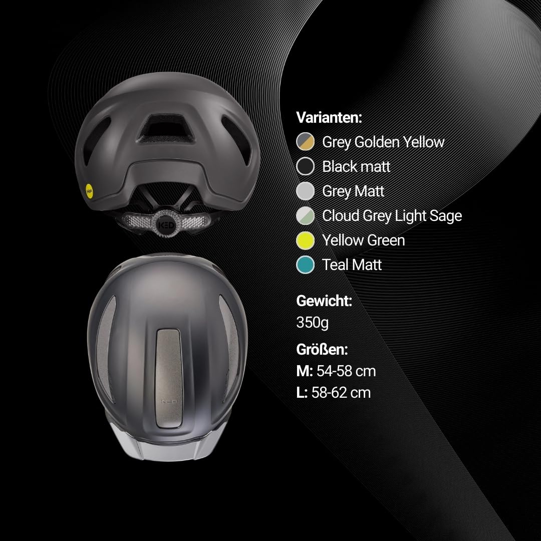 KED Reach DT1 Fahrradhelm – MIPS Schutz, K-Fit 3D Anpassung, Abnehmbares Visier, Rib Cage Belüftung, Individuell Einstellbar, Brillenhalter