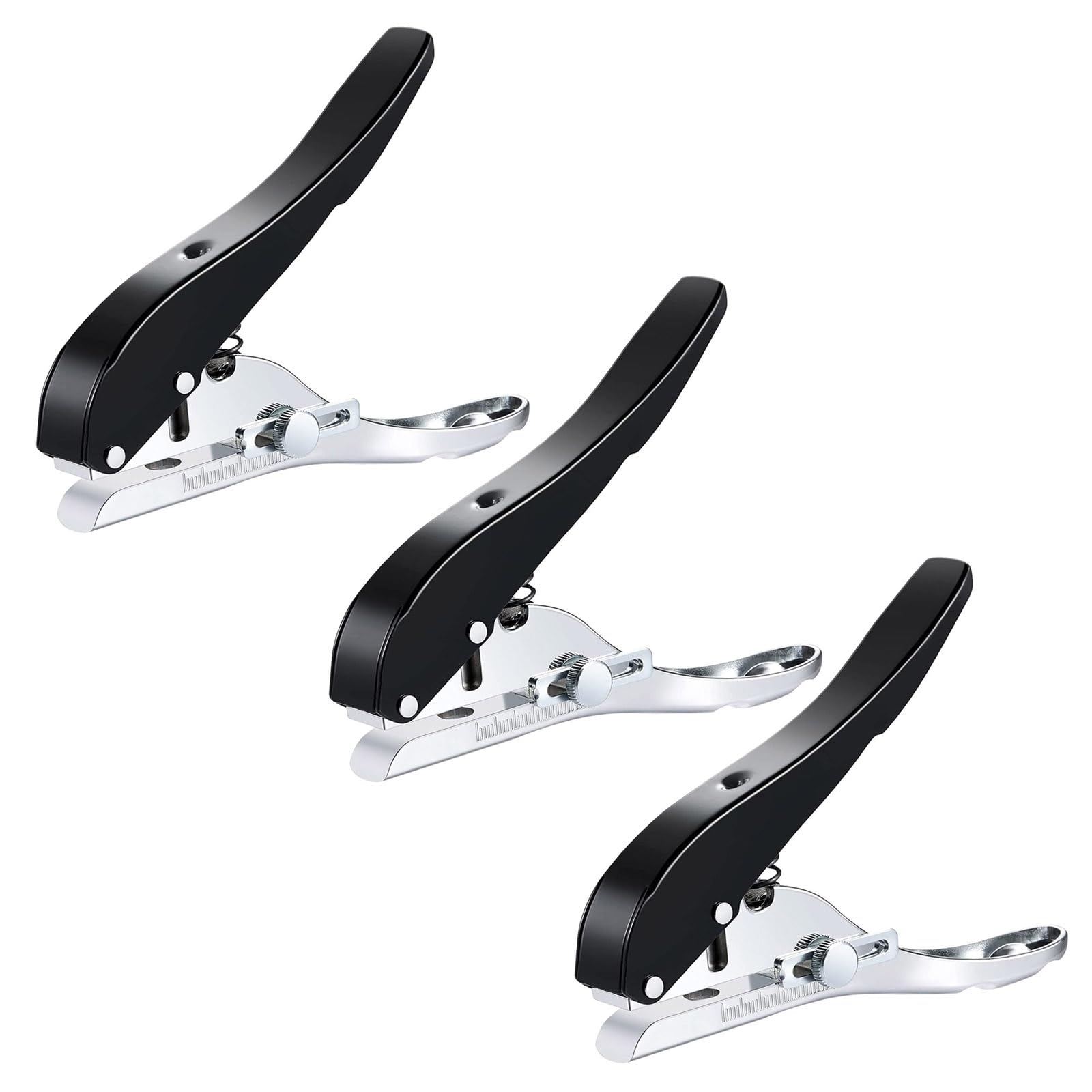 Kalttoy 3PCS Heavy Duty Hole Punching Pliers 8mm Adjustable Hole Puncher Ergonomic Grip for Leather Craft Woodworking Cardboard Punching Pliers