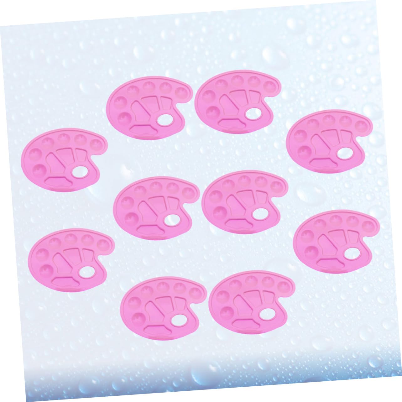 Beatifufu 10Pcs Pink Watercolor Palette Versatile Art Mixing Tray for Durable Color Mixer for Painting Drawing and Craft Projects Easy to Clean and Store