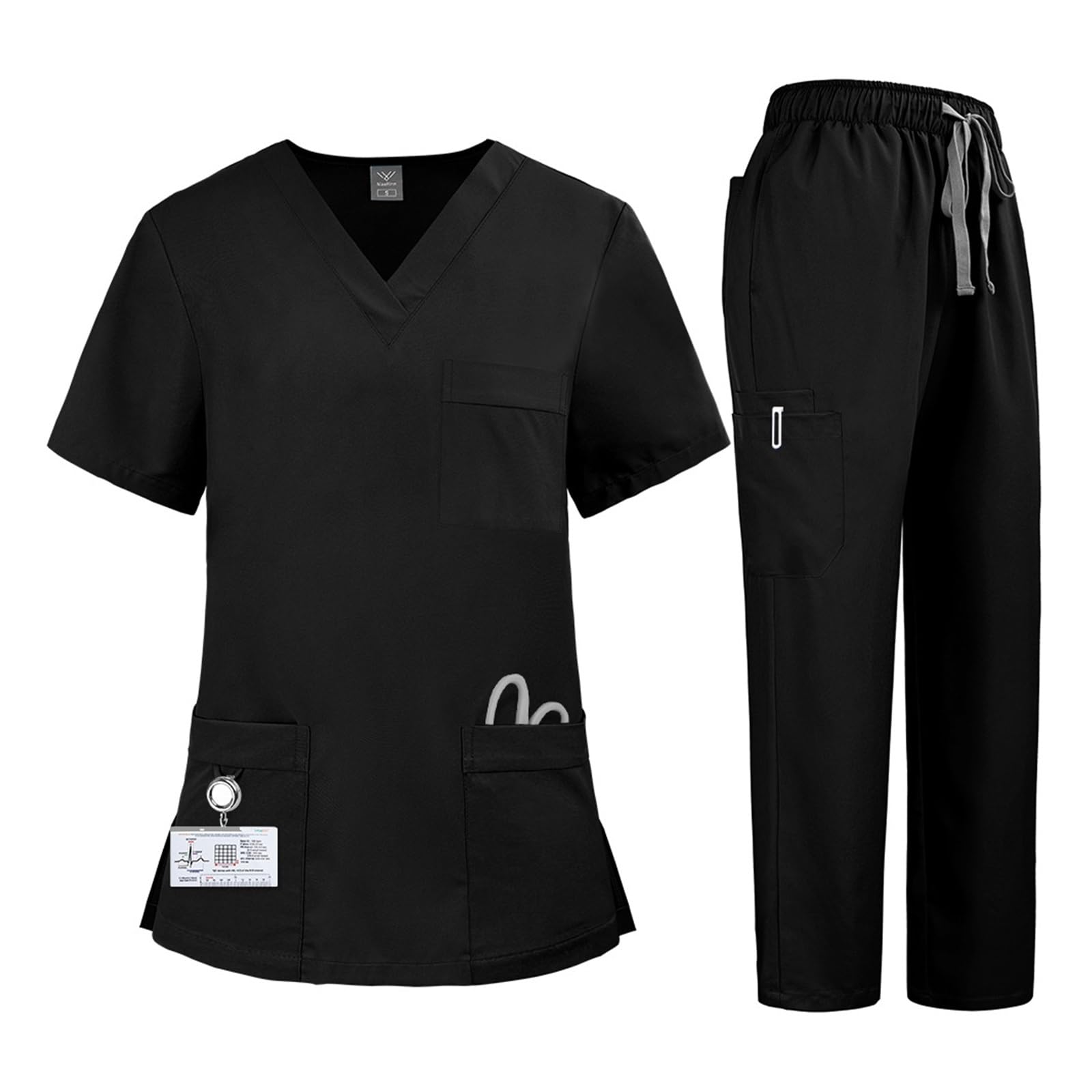 Uniforme De Enfermera Conjunto de dos piezas uniforme médico y enfermero secado rápido for hombres mujeres(Color6,XXL)