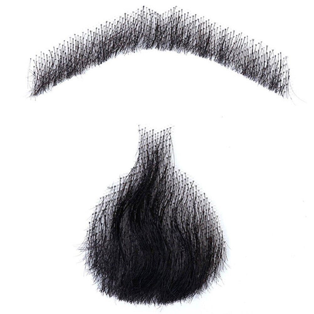 Fausse moustache invisible pour hommes et kit de barbe pour masquer les imperfections du visage