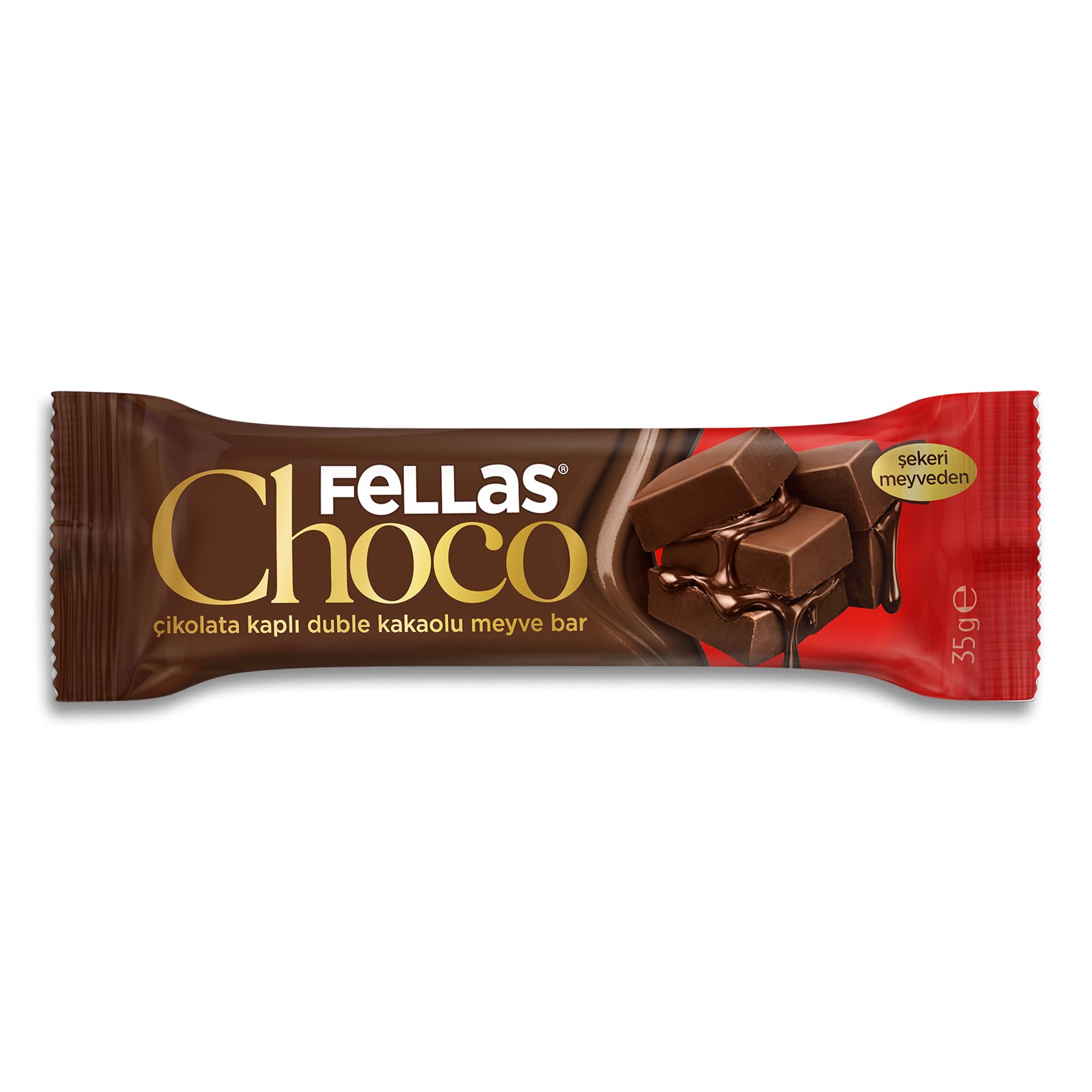 Fellas Çikolata Kaplı Meyve Bar Duble Kakaolu (35 g) x 12 Adet