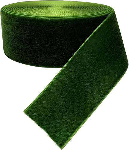 Chenkou Craft Cinta de terciopelo verde de Navidad de 1 12 pulgadas a granel (verde, 1 12 pulgadas) disponible en Yaxa Guatemala