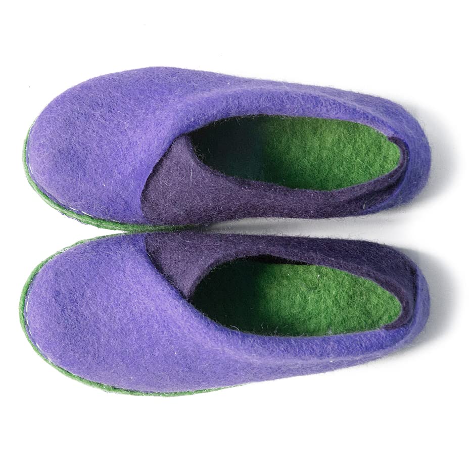 Envelope Felted Wool Slippers for Women Apple Green - Mothers Day Gifts2