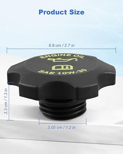 Miniatura 3 de Tapa de llenado de aceite para Jeep Wrangler Grand Cherokee Liberty, apta para ChryslerDodge  Plymouth, reemplazo 53010654AA 04648831AA