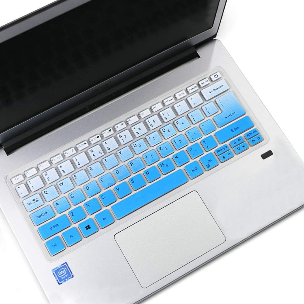 Keyboard Cover for Acer Spin 3 SP314-51/52/53N/53GN 14" Laptop, Acer Swift 3 14 inch SF313-51 SF314-42/52/53/54/55/57, Acer Spin 3 14 Keyboard Skin, Ombre Blue