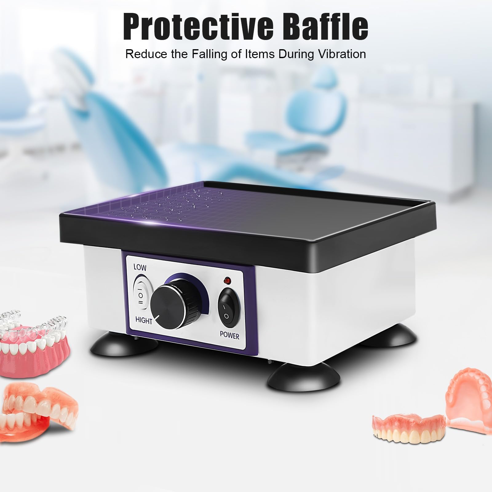 Dental Oszillator, 120W 220V Gipsrüttler Rüttler Vibrator Rüttelplatte | Kupfermotor, Oszillatoren - Lab Equipment, Square Dentalrüttler Rüttler für Zahnärzte Zahnarzt Klinik