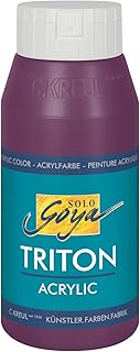 Kreul 17020 - Solo Goya Triton Acrylfarbe aubergine, 750 ml Flasche, schnell und matt trocknend, Farbe auf Wasserbasis, in...