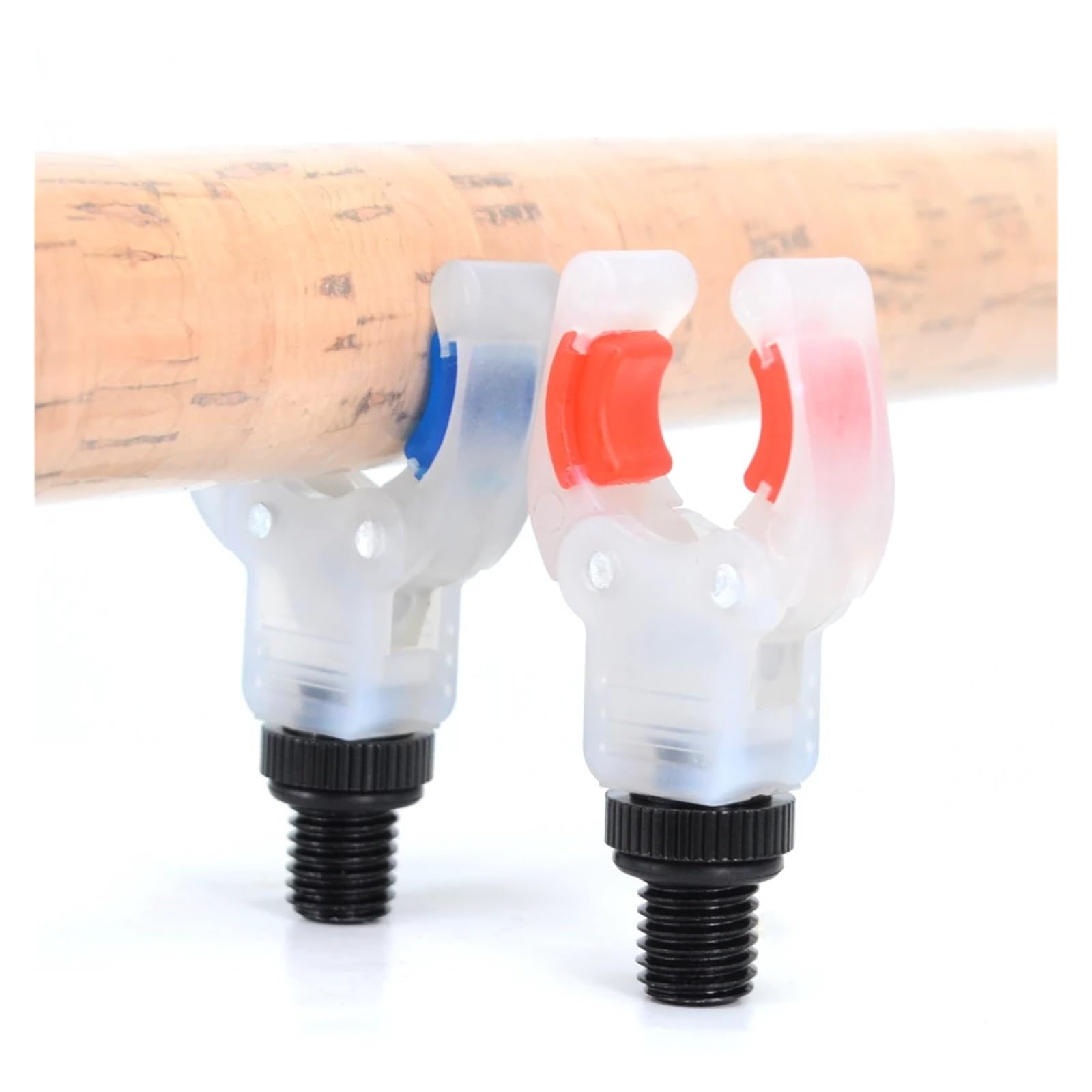 Lot de 8 cannes à pêche à la carpe - Tête fluorescente - Fixation sécurisée - Accessoires de pêche de nuit - AC144 (bleu)