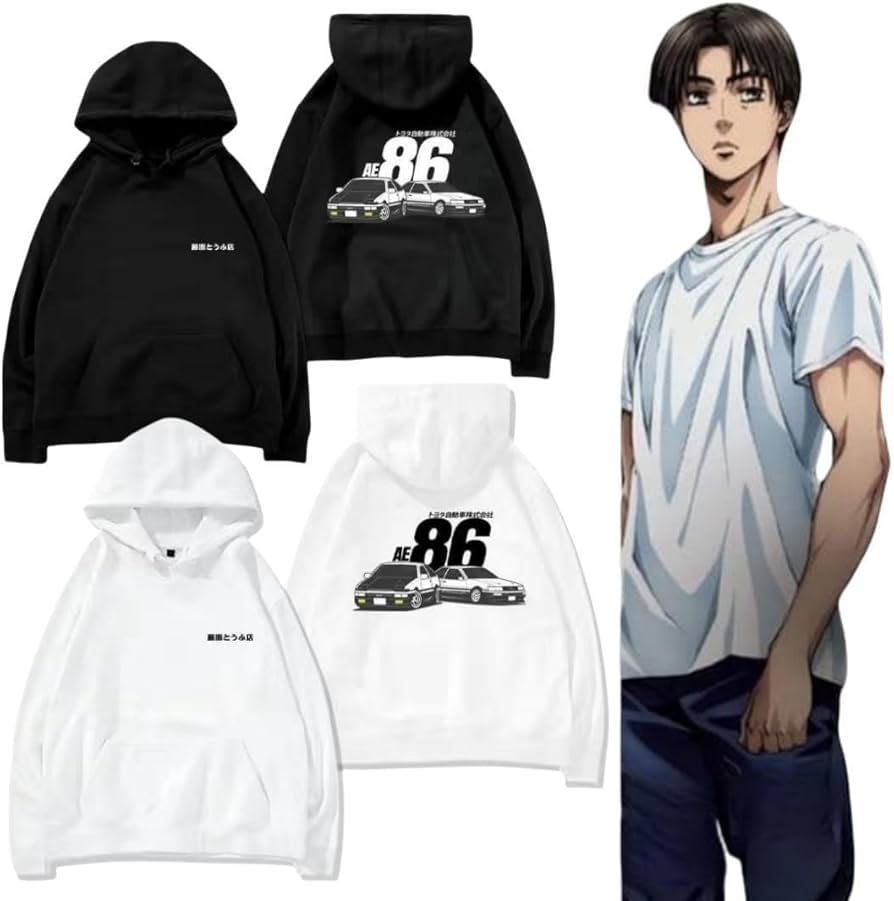 頭文字d イニシャルd スタッフパーカー　86着限定　Lサイズ Amazon.co.jp: 頭文字D パーカー 長袖 藤原とうふ店 丸首 コスプレ衣装