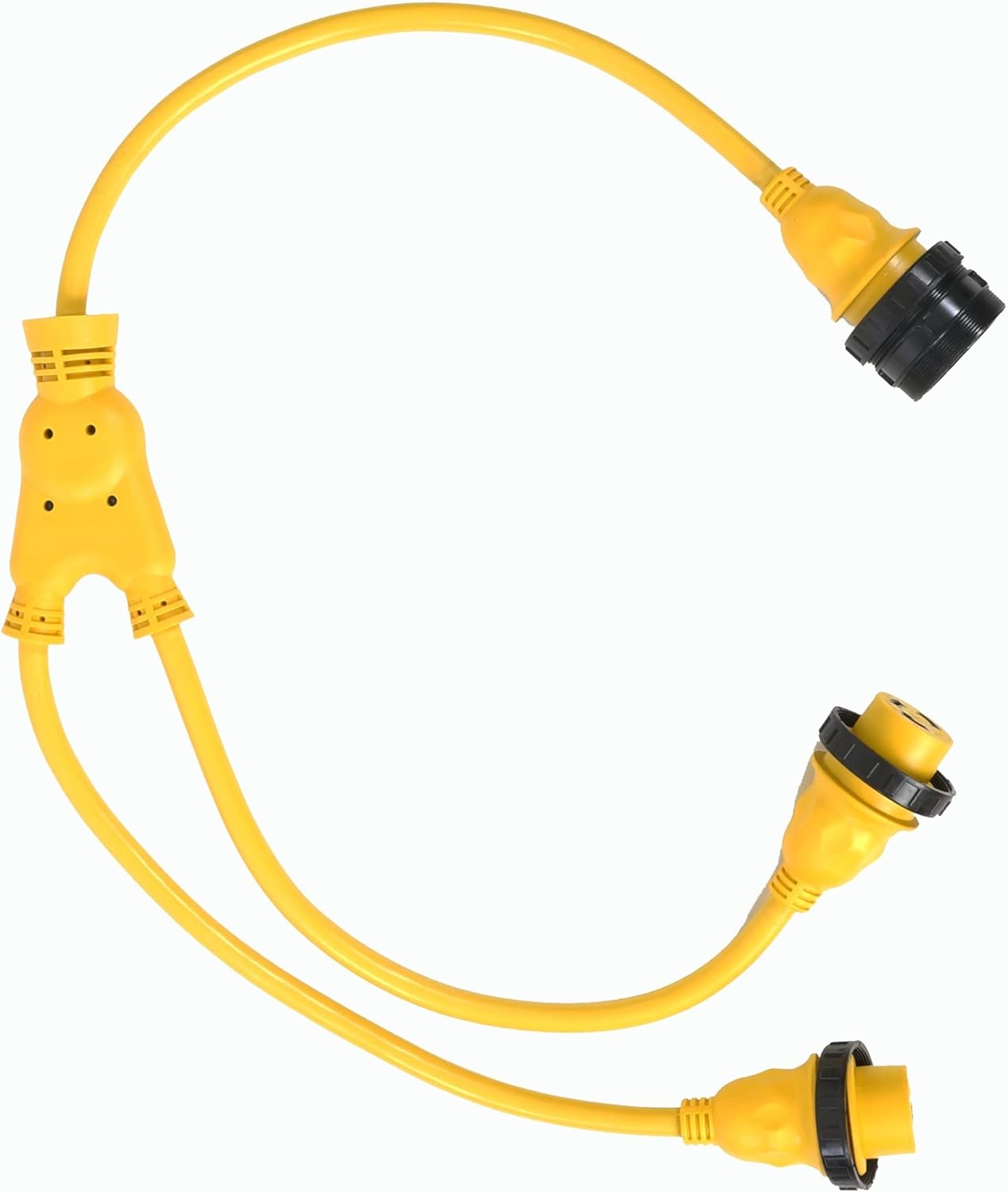 Amp Up Marine & RV Cords 125v 30 amp Male x (2) 30a Female Marine Y Splitter Boat Shore Power Adapter - 21323 : Sports & Outdoors