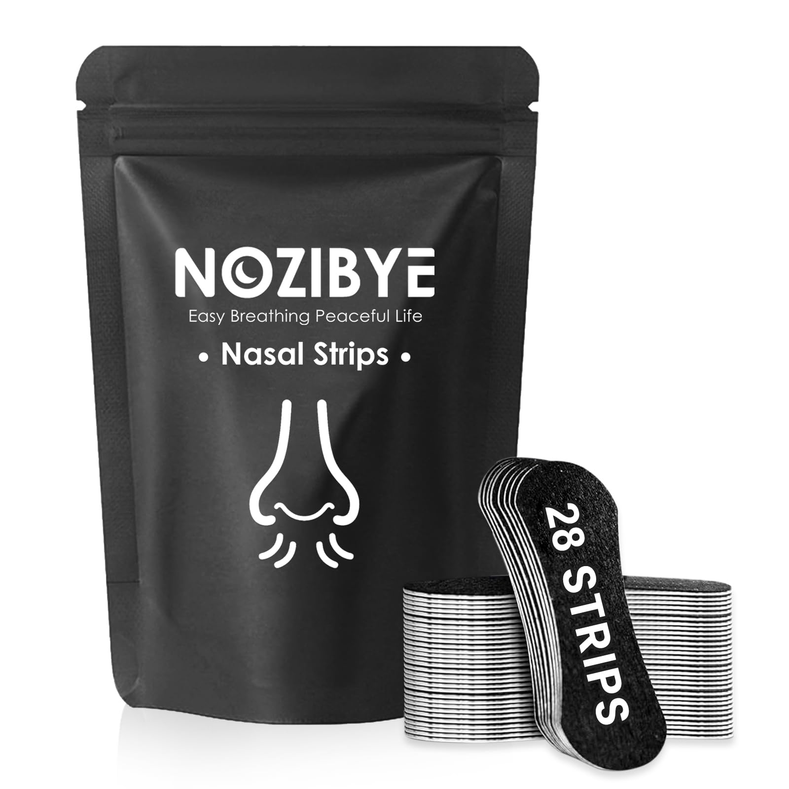Nozibye Nasal Strips, Nose Strips for Breathing - 28 Strips