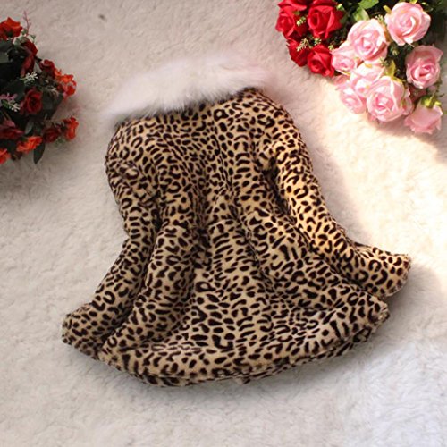 Taiycyxgan Baby Girls Long Sleeve Cotton-Padded Leopard Warm Outerwear Coat Snowsuit #TOP1