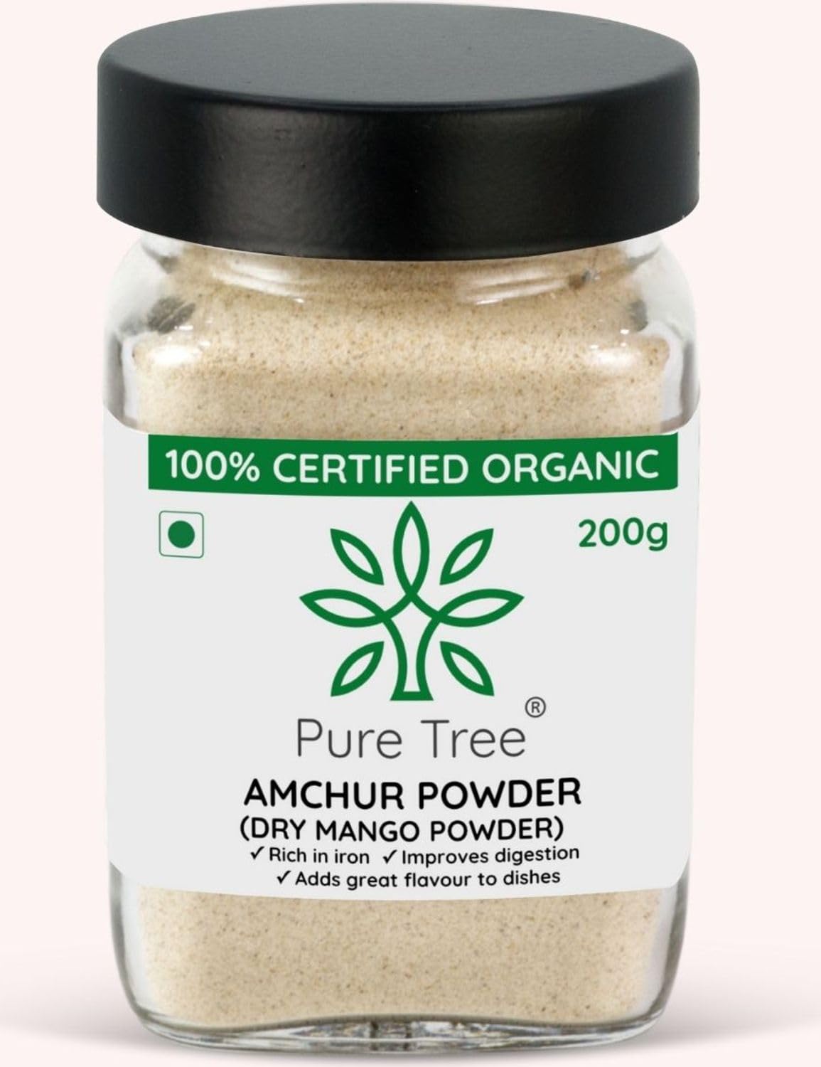 Pure Tree Certified Organic Amchur Powder | 200 g | Glass Jar | Dry Mango Powder | Amchoor Powder Rich in Iron | Mango Powder Organic For Chutney, Pickle, and Fruit Salad (B0BTCZNRPM) Amazon Price History, Amazon Price Tracker