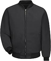 Red Kap Men's Solid Team Jacket - Durable Utility Outerwear with Quilted Lining & Multiple Pockets