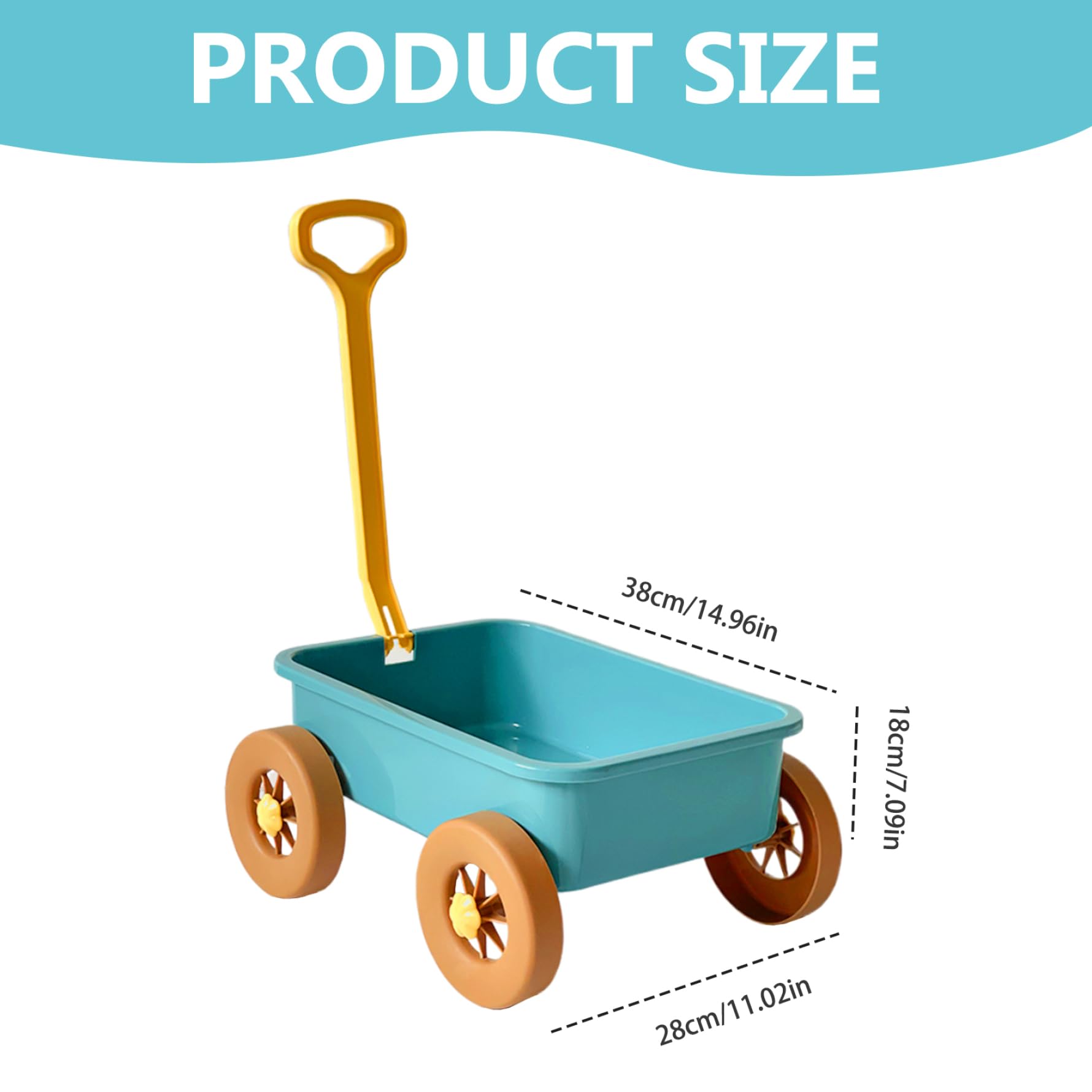 Carro giocattolo Carro giocattolo in plastica per bambini 15x11x7, 1 pollici Giocattoli da spiaggia per bambini per giocare Acqua Sabbia riutilizzabile per l'estate, Blu