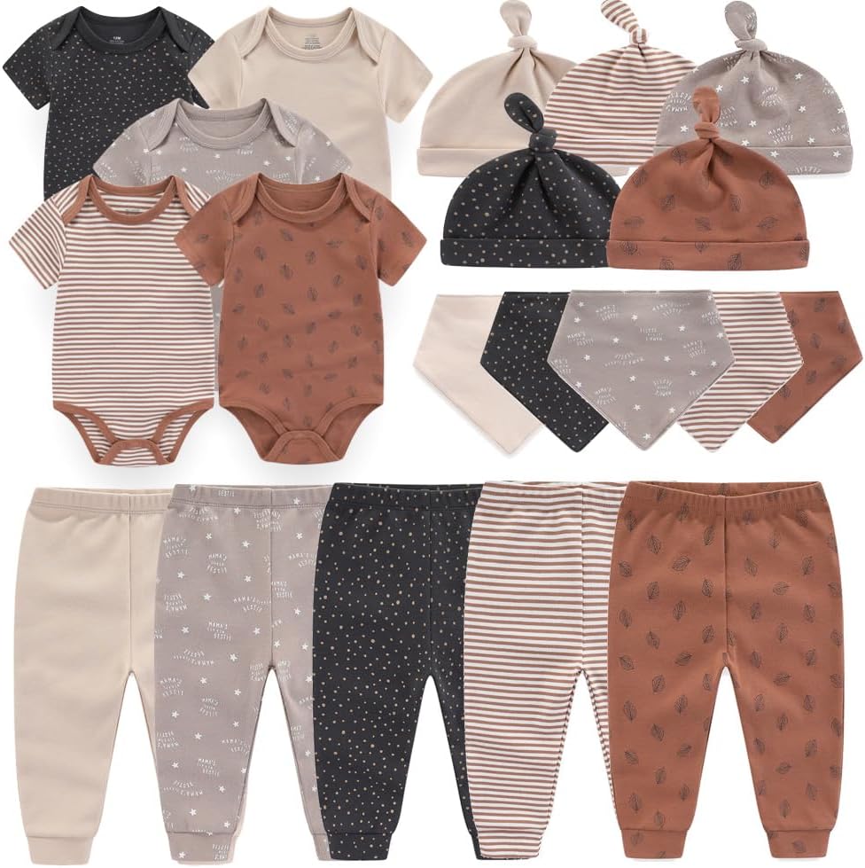 Kiddiezoom Newborn Baby Girl Boy Clothes Baby Outfits Pants Bodysuits Gifts Set Layette Set 0-3 Months Kiddiezoom Newborn Baby Girl Boy Clothes Baby Outfits Pants Bodysuits Gifts Set Layette Set 0-3 Months
