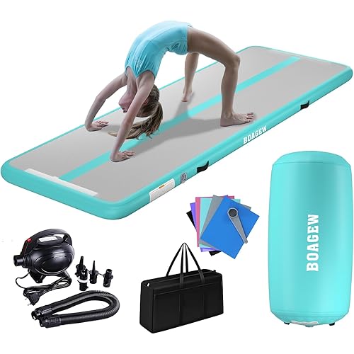 Air Roller Inflatable Tumbling Roller Gymnastics Barrel Air Mat Octagon Mat with Electric Pump for Backhandspring Training Cheerleading Home Use