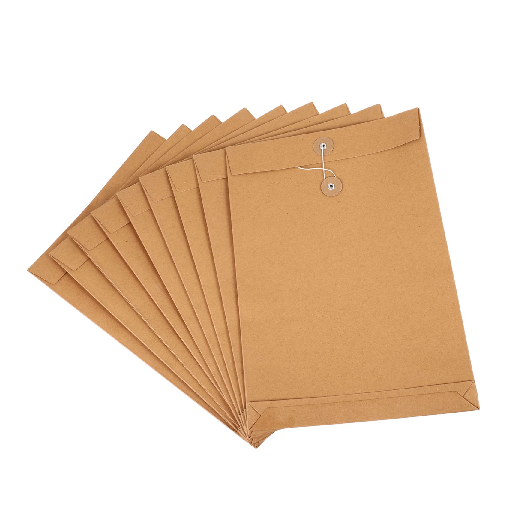 Kraftpapier Dokumententaschen im Din-a4-format mit Knopfverschluss
