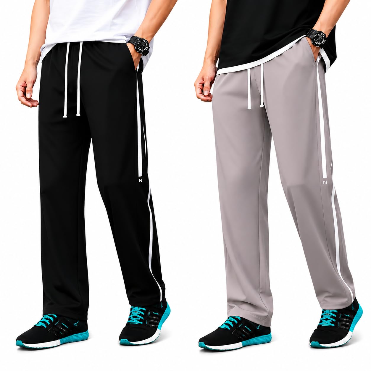 mack jonney Men’s Polyester Track Pants Pack of 2 | Regular Fit Sports & Casual Lower | Comfortable Activewear-4-picture-26