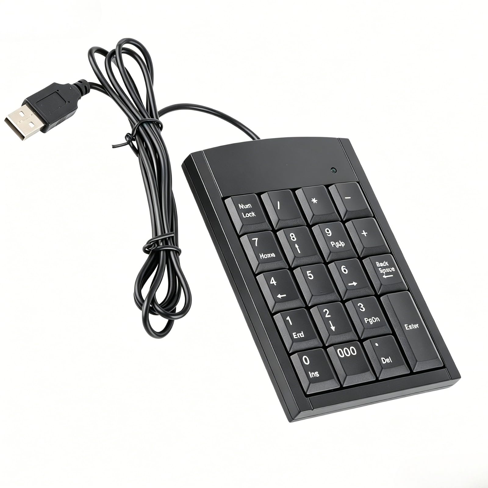 Mini USB Digital Keyboard, Portable Digital Keyboard with USB Cable Mini for Laptop PC, 19 Keys