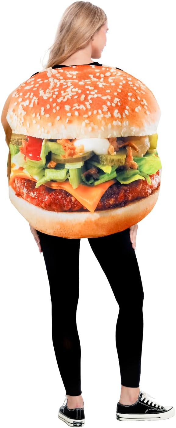 Seasons Adult Hamburger Costume, Novelty Halloween Outfit, One size - Image 4