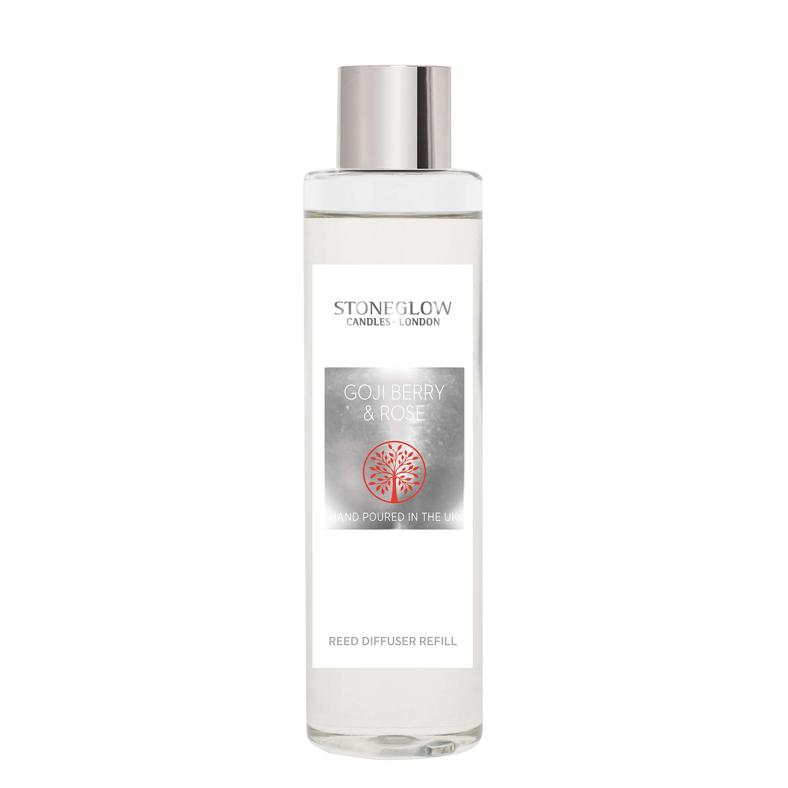 Stoneglow Red Nature's Gift Collection - Goji Berry & Rose 210Ml Scented Reed Diffuser Refill - Pink
