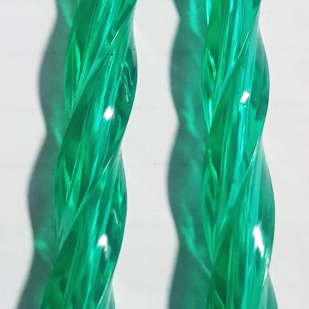 Cortinas - Tenda in corda per esterni, in plastica PVC e barra in alluminio, ideale per terrazze e verande, anti-mosche, trasparente-verde, 210 x 120 cm