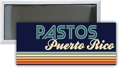 Pastos Puerto Rico Souvenir 4.75x2-Inch Rectangle Fridge Magnet Retro Design