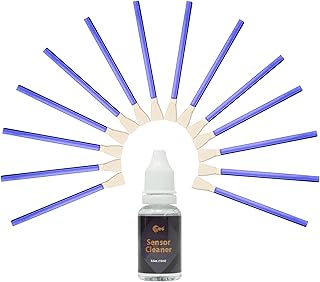 UES Digital Camera Micro Four-Thirds 4/3 (MFT) 12mm Sensor Cleaning Swabs x 14pcs + 15ml Liquid Sensor Cleaner for Mirrorless MILC and ILDC