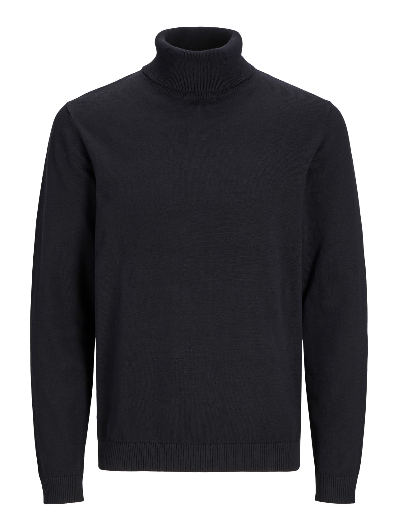 Jack & Jones Male Turtleneck Pullover Plain Turtleneck Sweater, Black, XS