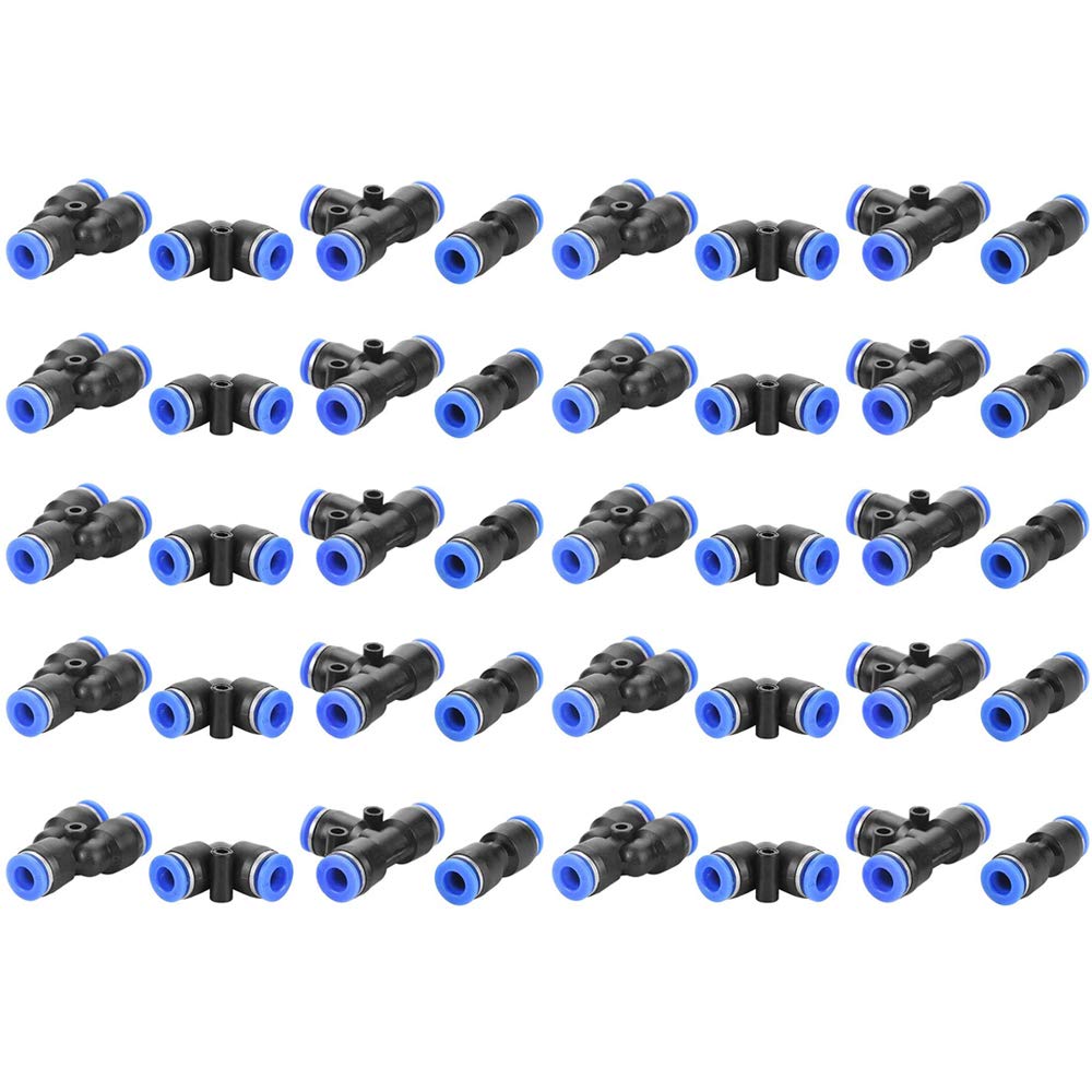 Buy 40 Pcs Air Push Quick Fittings 4 Different Types of Pneumatic