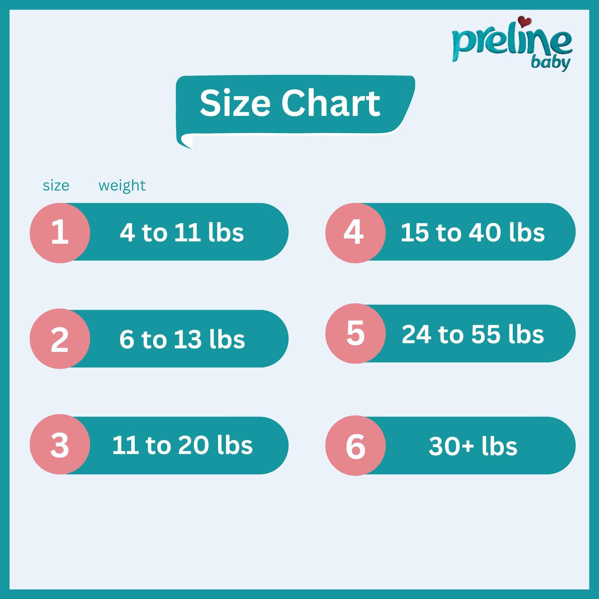 Diapers Newborn Size 1 (4-11 lbs) Preline Disposable Baby Diapers, (2-5 kg), 60 Pieces