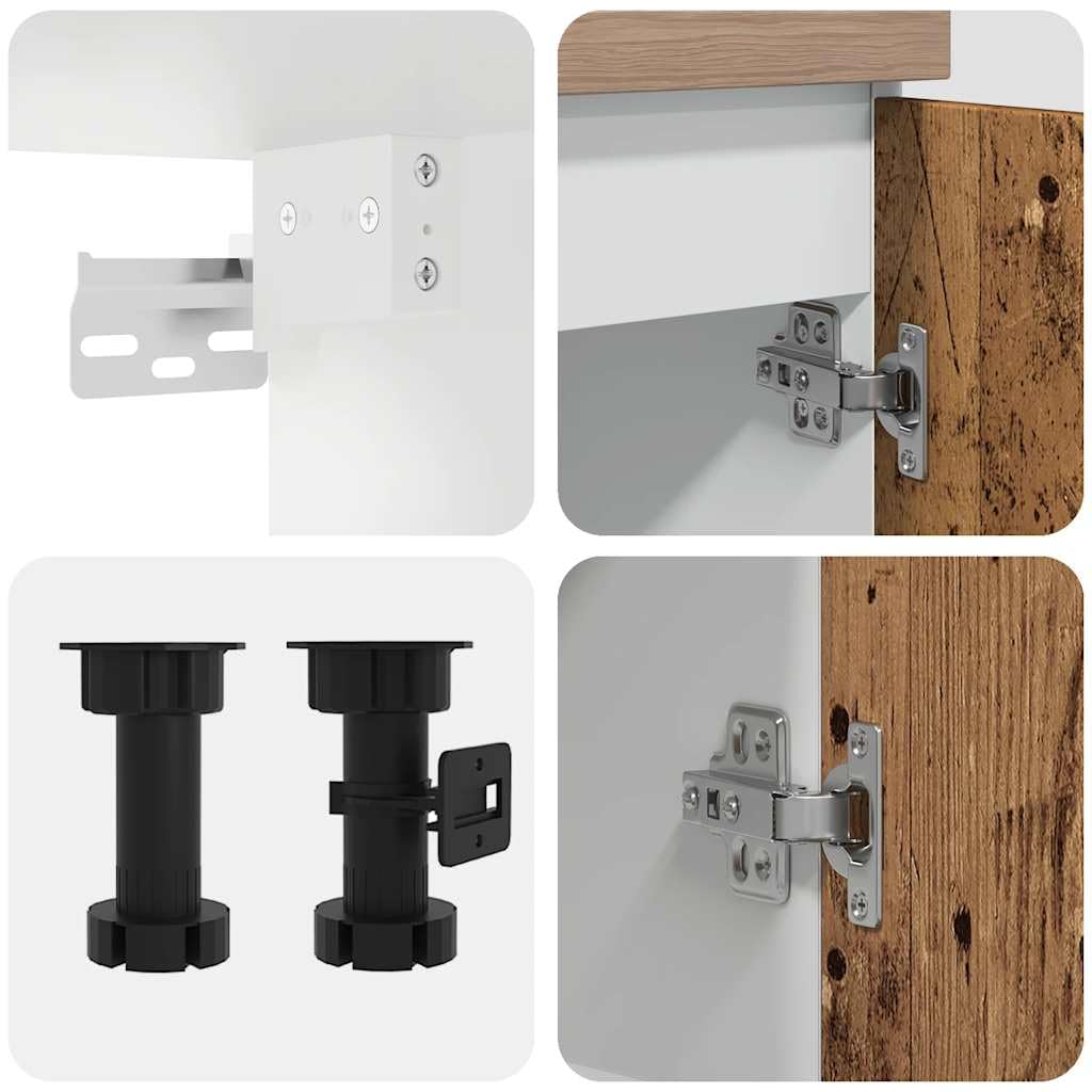 Mueble de Cocina 4 Piezas Madera contrachapada Madera Vieja