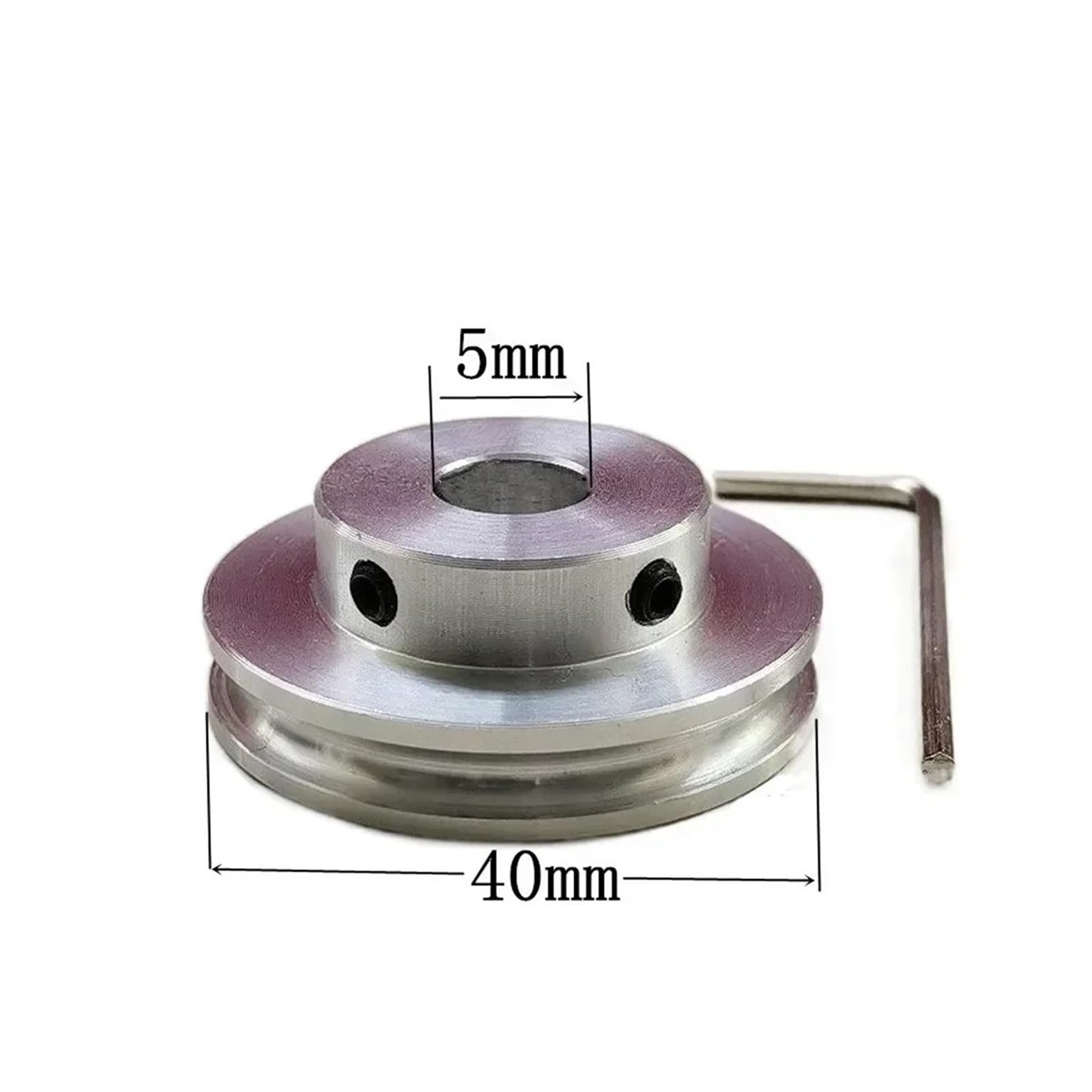 Polea de ranura única PU aleación, correa redonda rueda motriz Motor pequeño 20-80mm(OD50x4mm,Hole 12mm)