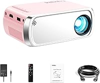 Vista 1 de Mini proyector para proyectores portátiles al aire libre, la pantalla del teléfono inteligente se puede duplicar en el proyector a través de un